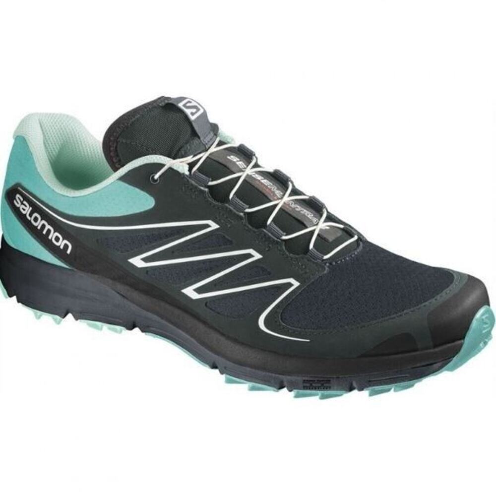 Salomon Sense Mantra 2 Endo Fit Seamless Low Top Sneakers Gray Aqua Women's 8.5